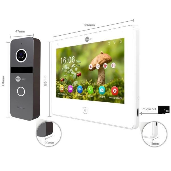 IP-комплект видеодомофона NeoLight NeoKIT IP Pro WF 7 99-00013996 фото