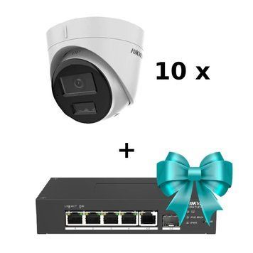 Камера відеоспостереження Hikvision DS-2CD1343G2-LIUF (4 Мп, 4 мм), PoE, із мікрофоном, IP67, Білий 99-10028427 фото