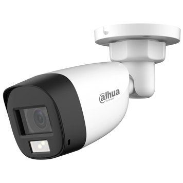 Камера відеоспостереження Dahua DH-HAC-HFW1200CLP-IL-A (2 Мп, 3.6 мм), PoE, із мікрофоном, IP67, Білий 99-00015446 фото