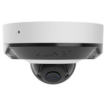 Камера відеоспостереження Ajax DomeCam Mini HL (8 Мп, 4 мм), PoE, із мікрофоном, IP67, Білий 99-10030108 фото