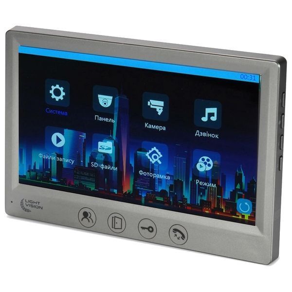 Видеодомофон Light Vision AMSTERDAM FHD Gray (7", Full HD) 99-10025316 фото