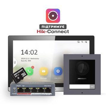 Комплект видеодомофона Hikvision (KD8003-IME1(B) + KH6350) 99-00020053 фото