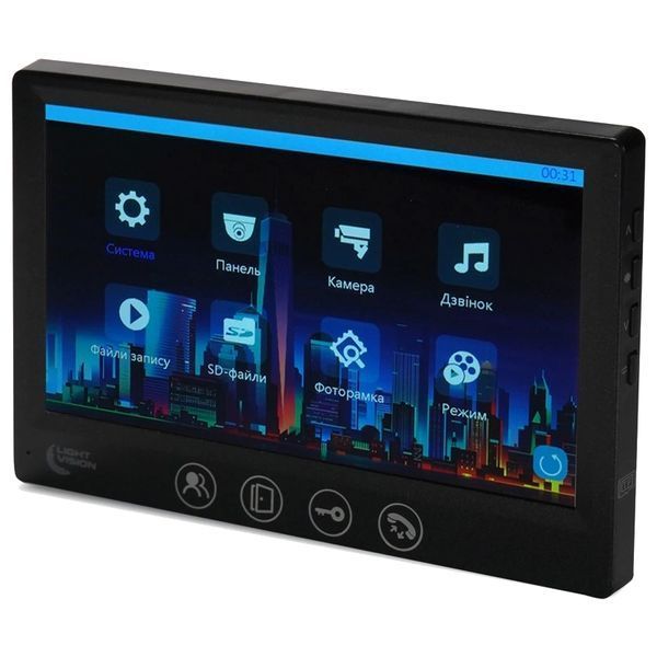 Відеодомофон Light Vision AMSTERDAM FHD Black (7", Full HD) 99-10025319 фото