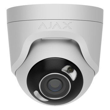 Камера відеоспостереження Ajax TurretCam HL (5 Мп, 2.8 мм), PoE, із мікрофоном, IP67, Білий 99-10027502 фото