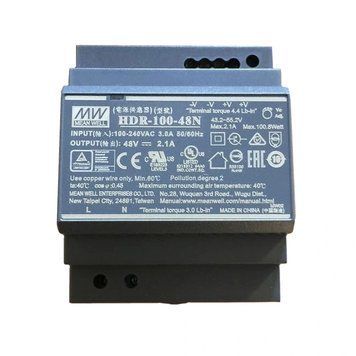 Блок живлення MeanWell HDR-100-48N 48В 2.09А на DIN-рейку 99-00006756 фото
