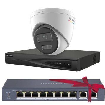 Камера відеоспостереження Hikvision DS-2CD1347G2H-LIUF (4 Мп, 4 мм), PoE, із мікрофоном, IP67, Білий 99-10033870 фото