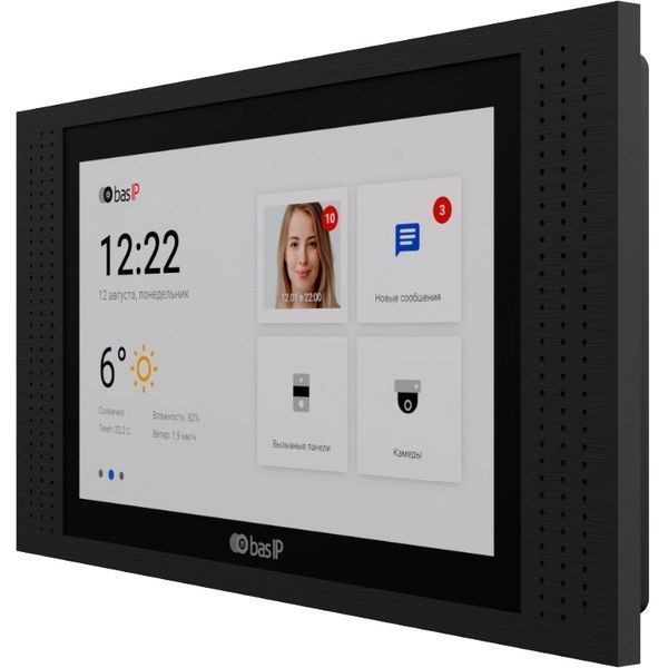 IP видеодомофон Bas-IP AT-07L Black (7", IPS, Android) 99-00008908 фото