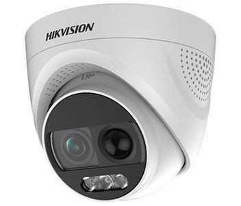 Камера відеоспостереження Hikvision DS-2CE72DFT-PIRXOF (2 Мп, 3.6 мм), PoE, із динаміком та мікрофоном, IP67, Білий 99-00001656 фото
